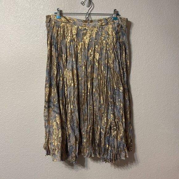 Charles Nolan Silk Pleated Skirt Size 14 - Picture 6 of 6